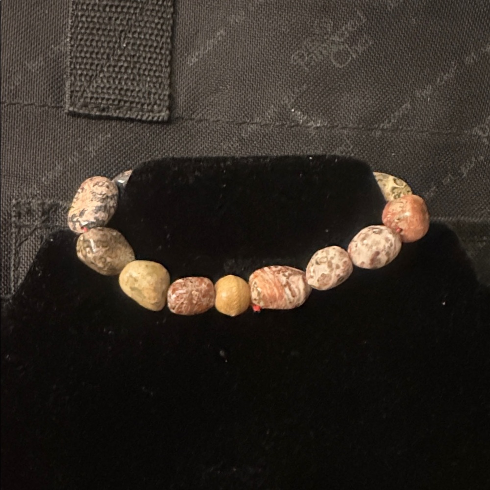 Multicolor Agate Bead Stretch Bracelet - Women's Jewelry - Picture 2 of 2